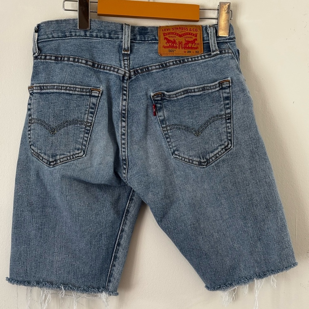 Levi's 501 Vintage 90’s Frayed Women’s Light Blue Denim Cut-Off Shorts Sz 26